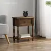 Mesita de noche estilo americano, estante de dormitorio simple de madera maciza estilo europeo, gabinete pequeño moderno, gabinete de almacenamiento, liquidación vintage