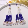 Estilo Chino Borla Flecos Vintage Perlas Perlas Colgante Pequeño DIY Dopamina Colorido Broche Accesorio Colgante Encanto para Bolsa