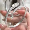 Pulsera Cola de Shenlong 2024 Estilo Chino Estilo Pareja Versátil Apertura Ajustable Pulsera Joyería de Mano Venta al por Mayor