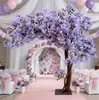 Árvore Artificial de Flor de Jacarandá para Casamento e Decoração de Jardim, Árvore de Flores Artificiais para Adereços de Fotografia Interna, Em Estoque para Exibição em Shopping