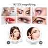 Espejo de maquillaje LED portátil de escritorio Espejo de Princesa de doble cara luminoso plegable espejo de maquillaje 10X 2022 espejo creativo de doble cara