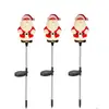 Luzes de Chão de Boneco de Neve Solar de Natal Transfronteiriças Decoração de Ornamentos Luminosos de Boneco de Neve para Pátio Externo de Feriado de Natal