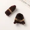Mini Lindo Abrigo de Lana Tejido a Crochet sin Abrochar Ropa Accesorios Vestido para Muñeca Oso Hecho a Mano DIY