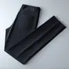 Pantalones Casuales de Modal de Alta Tecnología para Hombre Verano Pantalones Rectos de Negocios de Gama Alta Corte Delgado Versátiles Pantalones de Vestir Pantalones de Cinco Bolsillos