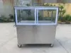 Carrito de comida de mercado nocturno de acero inoxidable, carrito de snacks móvil, carrito de platillos fríos, carrito de fideos fríos, carrito de raspado de hielo, carrito de verduras estofadas, carrito de comida preparada, carrito de desayuno
