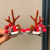 Pinza para el Cabello de Astas de Reno Navideño Accesorios para Tocados 2026 Nuevas Pinzas Laterales para Niños Pinzas Pequeñas Lindas Diadema Navideña