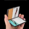 Paquete de 20 Porta Cigarrillos de Tamaño Mediano, Modelo de Doble Propósito de Metal Negro Mate para Hombres, Soporte Portátil para Cigarrillos, Resistente a la Presión y a la Humedad