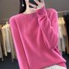 Otoño e Invierno Nueva Llegada Prendas de Primera Línea Cuello Redondo Forma de Paraguas Suéter Jersey de Manga Larga para Mujer Suelto Delgado Combinable