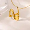 Anillo Geométrico Abierto tipo Línea Cepillada de Acero Inoxidable con Sensación de Alta Gama, Anillo para Dedo Índice de Lujo Ligero Electroplateado al Vacío de 18K