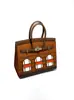 Nuevo Bolso de Casa de Cuero Genuino con Patrón de Cocodrilo de Gama Alta Moda de Gama Alta Versátil Bolso de Hombro Cruzado Venta al por Mayor Transfronteriza
