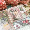 Papel trace serie de Navidad nocturna papel de material grande Navidad retro cuenta manual de Navidad decoración DIY papel de fondo 20 hojas