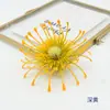 Almofada de Agulhas de Plástico Flor Crisântemo Simulação Pequena Higanbana Flor Falsa Pacote de Material de Flor para Headdress de Cabelo Grampo de Cabelo Caixa de Flores com Garra de Caranguejo Flor Crisântemo