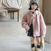 Nuevo Abrigo de Lana para Niños Chaqueta de Piel para Niñas y Niños Otoño/Invierno 2026