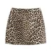Comércio Exterior Transfronteiriço Outono Novo Estilo Europeu e Americano Estampa de Leopardo Jaqueta Top Feminino Spice Girls Cintura Alta Saias Estampa de Leopardo Conjunto