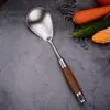 Acero inoxidable 304 utensilios de cocina Espátula de palisandro Colador Escurridor Pala para freír Juego de utensilios de cocina para el hogar Suministros de cocina al por mayor