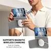 Aplicable a funda para teléfono Apple duo con tarjetero y soporte, a prueba de caídas, textura magnética, protector de pantalla plegable para iPhone Duo