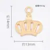 Colgante de Corona Simple Estilo Coreano Accesorios DIY Aleación Galvanoplastia Joyería Collar Pulsera Aretes Colgante Individual Colgante Pequeño