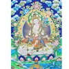 Tangka Pintado a Mano de Avalokiteshvara de los Mil Brazos, Pintura Colgante de Avalokiteshvara de Cuatro Brazos, Estatua de Buda, Pintura Decorativa para Sala de Estar Nepalí, Pintura para la Entrada del Estudio