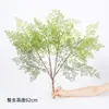 Sensación al tacto hierba persa colgante hojas grandes de helecho decoración de pared simulación pared de fondo de planta verde estilo bosque paisajismo helecho plantas falsas