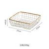 Cesta Cuadrada de Alambre Trenzado Hecha a Mano Estilo Retro Cesta de Almacenamiento Nórdica para Snacks, Pan, Fruta, Artículos Varios