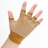 Guantes de Yoga de Verano Antideslizantes de Algodón para Mujer Sin Dedos Transpirables para Fitness Yoga Entrenamiento Guantes de Medio Dedo