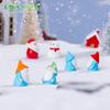 Cross-border nova micro paisagem natal velho anão boneco de neve quarto diy decorações acessórios mini ornamentos