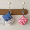 Bolsa de Monedas con Lazo Estilo Coreano Ins Linda Femenina Corazón Portátil Multifuncional Tarjetero Colgante de Bolsa Pequeña