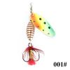 Ftk Fabricante Cebo Señuelo con Spinner Compuesto Giratorio, Anzuelo Triple con Plumas, Señuelo Duro Espiral para Lubina y Pez de Boca Ancha, Transfronterizo
