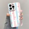 Ins simple corazón amor rayado manzana 17 funda protectora iPhone 16 ultrafina tacto metal desnudo cobertura total agujero de precisión funda de película