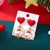 Pendientes de la Serie Navideña Más Vendidos Transfronterizos Pendientes Colgantes de Guirnalda de Árbol de Navidad de Dibujos Animados Pendientes Simples Elegantes Exquisitos