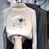 Camiseta base de manga larga con cuello alto para niños De Rong, nuevo estilo otoño/invierno, top casual para niños y bebés, ropa de otoño para niños pequeños
