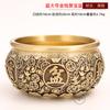 Peça de Tigela de Tesouro de Lingote de Dinheiro de Latão para Atrair Riqueza, Decoração de Armazenamento de Cobre para Sala de Estar e Hall de Entrada, Ornamento de Estilo Chinês