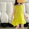 Vestido para Niña con Dobladillo Irregular, Vestido sin Mangas tipo Camiseta de Tirantes, Verano 26 Estilo Nuevo, Ropa Infantil de Comercio Exterior, Mayoreo