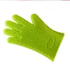 Guantes de silicona cuadrados redondos de 130 g para horno microondas, hornear, forma de corazón, aislamiento de alta temperatura, anti quemaduras, antideslizantes, de cinco dedos, cocina