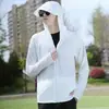 Ropa de protección solar para hombre, verano, anti-ultravioleta, transpirable, para exteriores, pesca, ciclismo, ropa de protección solar, ligera y delgada, logo fijo estampado