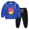Conjunto de suéter infantil outono e inverno 2023 Estilo ocidental novo grande infantil de veludo acolchoado quente de inverno com mangas compridas