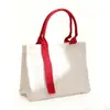 Bolsa Tote de Três Camadas com Fita Personalizada, Bolsa de Mão em Lona com Impressão de Logo para Empresas, Escolas, Festivais, Espessada, Pedido Mínimo de Uma Peça