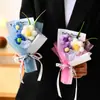 Flores Artificiales, Flores de Hilo Tejido, Flores Pompones, Flores Falsas, Regalos de Cumpleaños, Flores Hechas a Mano, Recuerdos, Pequeños Ramilletes Transfronterizos al por Mayor