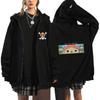 Sudadera con cremallera de anime Otoño e Invierno One Piece Chaqueta de forro polar impresa de Solon Sudadera deportiva casual para hombre y mujer