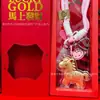 Llavero de Teléfono de Oro Puro 999 "Hazte Rico al Instante", Estilo Caja de Regalo Atrae Riqueza, Colgante Lindo, Regalo de Promoción para Transmisiones en Vivo