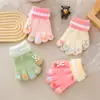 Guantes Infantiles Otoño e Invierno Terciopelo Engrosados Manoplas Conejo Bebé Dedos Separados Lindos Guantes Tejidos para Niños y Niñas Fabricante