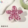 Qiyue Design de Nicho Transfronteiriço Grampo de Cabelo de Frangipani Impresso por UV Pequeno Fresco e Fofo Grampo de Cabelo Acessórios de Cabelo Atacado para Mulheres