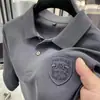 Atacado transfronteiriço roupas masculinas Camisa Polo manga curta camiseta masculina verão solta casual versátil bordada gola T-shirt top
