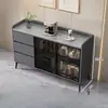Aparador de pared para uso doméstico, gabinete de té moderno minimalista de madera maciza, gabinete lateral multicapa para sala de estar, almacenamiento de cocina y gabinete de vinos