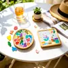 Materiales para manualidades de mosaico: piezas sueltas de acrílico, pétalos coloridos de forma irregular, partículas sueltas