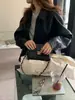 Chaqueta de cuero estilo BF retro elegante con solapa y bolsillo con cremallera, holgada y versátil, para mujer, de Dongdaemun, Corea