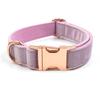 Coleira para Animais de Estimação Fan Ha Boss Lilás Roxo Veludo Fivela Ouro Rosa Corda de Tração Laço Saco de Lixo Conjunto Peito e Costas