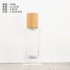 Botella de Perfume Cuadrada de Vidrio, Botella Dispensadora de Vidrio para Perfume Transparente, Botella con Atomizador Cosmético, Botella de Vidrio para Fragancia al por Mayor