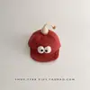 Chapéu de Bebê Desenho Animado Fofo Outono e Inverno Quente à Prova de Vento de Veludo Cotelê com Aba Boné de Beisebol para Meninos e Meninas de Poucos Meses