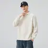 Ropa para Hombre Fengshe / 2026 Otoño-Invierno Nueva Sudadera tipo Polo Gruesa de Peso Pesado con Cuello Manga Larga Camiseta para Hombre